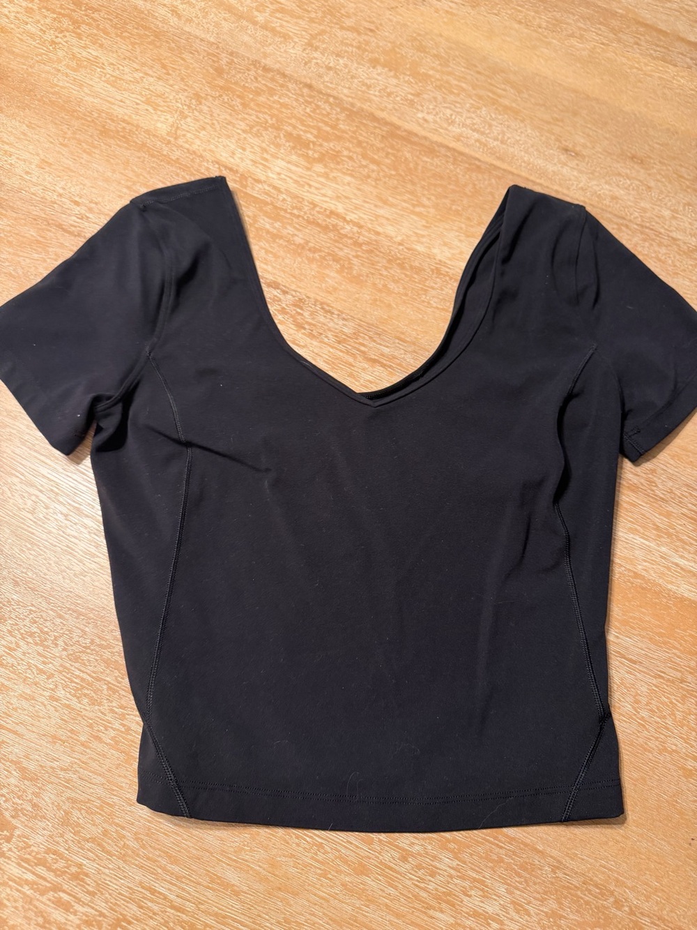 Lululemon Align T-Shirt Black Short Sleeve Crop Top Size 6
